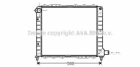 AVA LC2053 Radiator, engine cooling LC2053