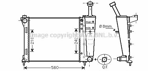 AVA LC2099 Radiator, engine cooling LC2099