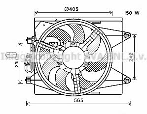 AVA LC7502 Hub, engine cooling fan wheel LC7502