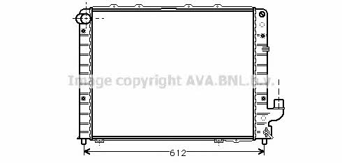 AVA LCA2059 Radiator, engine cooling LCA2059