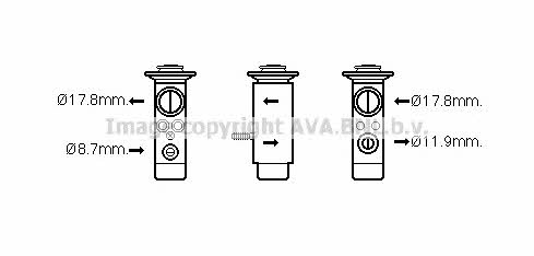 AVA MC1017 Air conditioner expansion valve MC1017