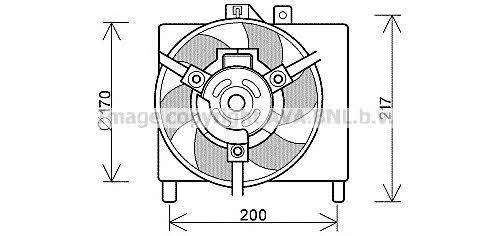 AVA MC7503 Hub, engine cooling fan wheel MC7503