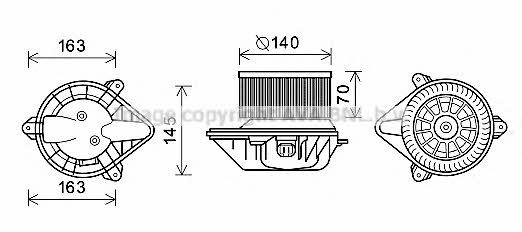 AVA OL8624 Cabin ventilation engine OL8624