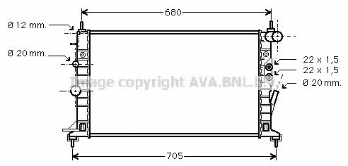 AVA OLA2359 Radiator, engine cooling OLA2359