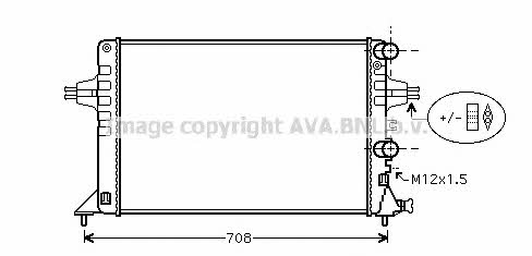 AVA OLA2444 Radiator, engine cooling OLA2444