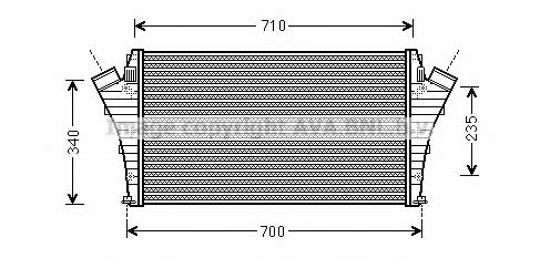 AVA OLA4492 Intercooler, charger OLA4492