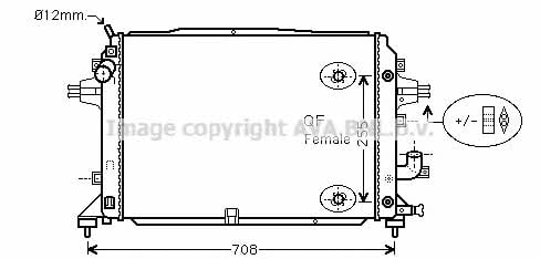 AVA OL2460 Radiator, engine cooling OL2460