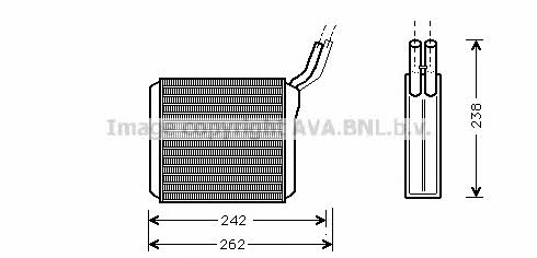 AVA OL6205 Heat exchanger, interior heating OL6205