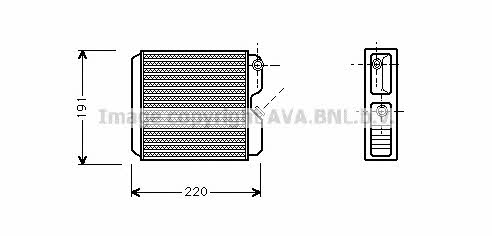 AVA OL6243 Heat exchanger, interior heating OL6243
