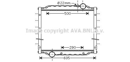 Engine cooling radiator AVA MN2045