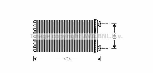 Heat exchanger interior heating MAN: MN6022 AVA Heat exchanger, interior heating