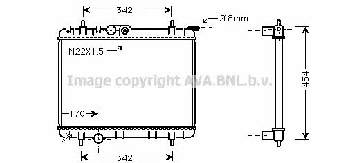 AVA PE2189 Radiator, engine cooling PE2189