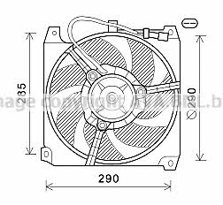 AVA AL7023 Hub, engine cooling fan wheel AL7023