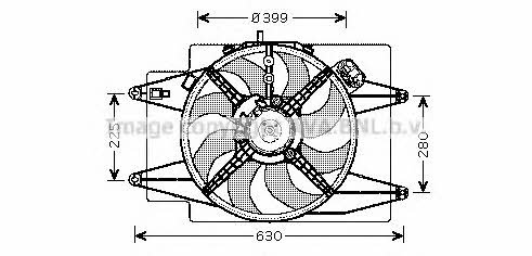 AVA AL7508 Hub, engine cooling fan wheel AL7508