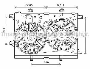 AVA AL7517 Hub, engine cooling fan wheel AL7517