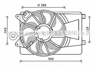 AVA AL7518 Hub, engine cooling fan wheel AL7518