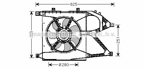 AVA OL7517 Hub, engine cooling fan wheel OL7517