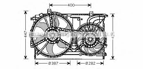 AVA OL7533 Hub, engine cooling fan wheel OL7533