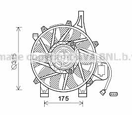 AVA OL7536 Hub, engine cooling fan wheel OL7536