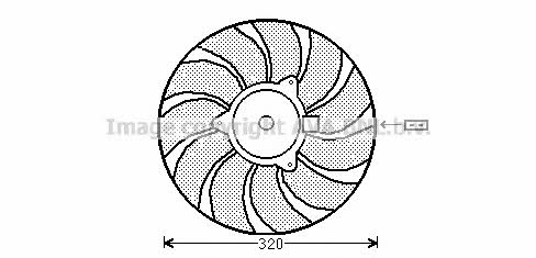 AVA OL7540 Hub, engine cooling fan wheel OL7540