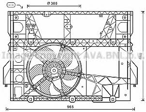 AVA OL7589 Hub, engine cooling fan wheel OL7589