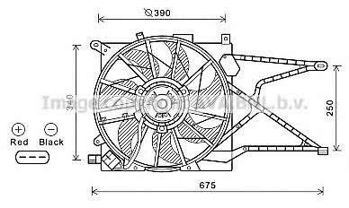 AVA OL7597 Hub, engine cooling fan wheel OL7597