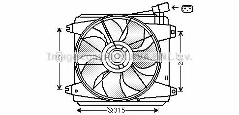 AVA TO7554 Hub, engine cooling fan wheel TO7554