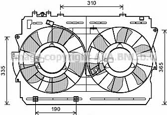 AVA TO7570 Hub, engine cooling fan wheel TO7570