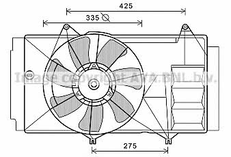 AVA TO7580 Hub, engine cooling fan wheel TO7580