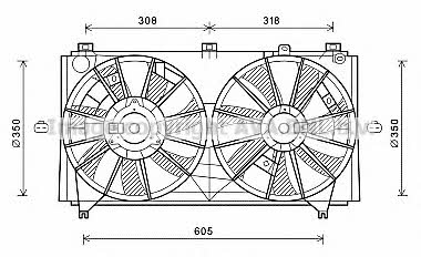 AVA TO7613 Hub, engine cooling fan wheel TO7613