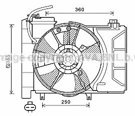 AVA TO7647 Hub, engine cooling fan wheel TO7647