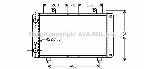 AVA PE2319 Radiator, engine cooling PE2319