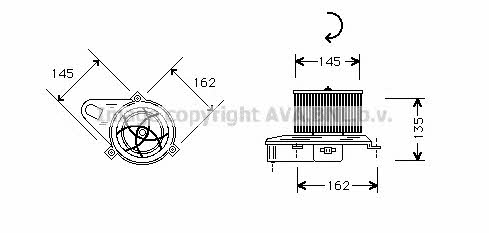 AVA PE7511 Cabin ventilation engine PE7511