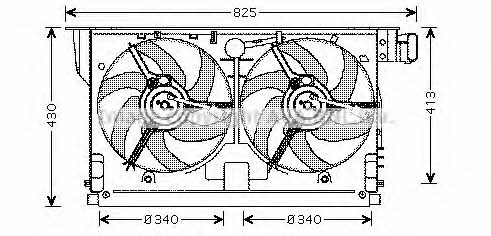 AVA PE7519 Hub, engine cooling fan wheel PE7519
