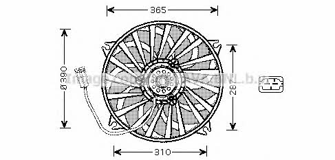 AVA PE7530 Hub, engine cooling fan wheel PE7530