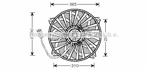 AVA PE7531 Hub, engine cooling fan wheel PE7531