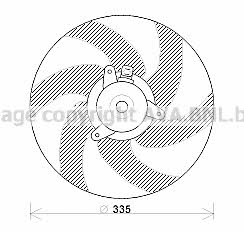 AVA PE7533 Hub, engine cooling fan wheel PE7533