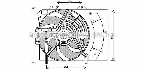 AVA PE7539 Hub, engine cooling fan wheel PE7539
