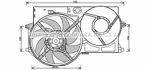 AVA PE7540 Hub, engine cooling fan wheel PE7540