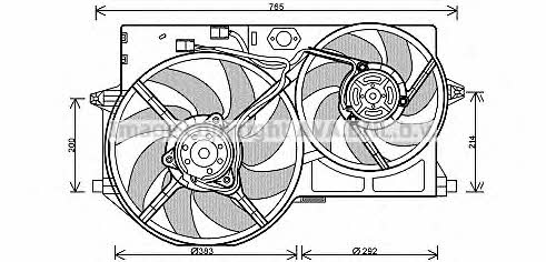 AVA PE7541 Hub, engine cooling fan wheel PE7541