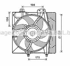 AVA PE7550 Hub, engine cooling fan wheel PE7550
