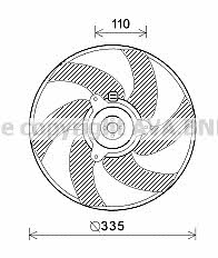 AVA PE7552 Hub, engine cooling fan wheel PE7552
