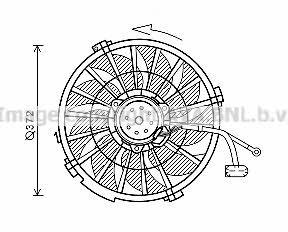 AVA PE7555 Hub, engine cooling fan wheel PE7555