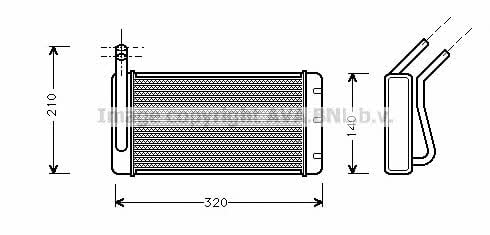 AVA AU6054 Heat exchanger, interior heating AU6054