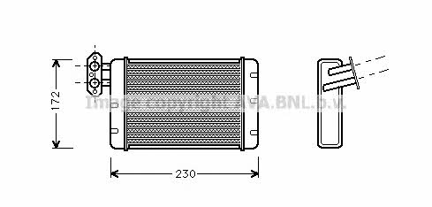 AVA AU6058 Heat exchanger, interior heating AU6058