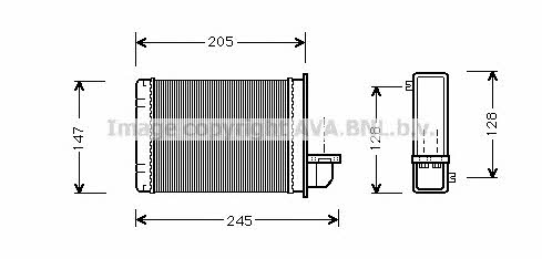 AVA AU6093 Heat exchanger, interior heating AU6093