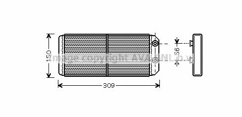 AVA AU6180 Heat exchanger, interior heating AU6180