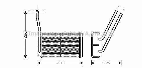 AVA AU6195 Heat exchanger, interior heating AU6195