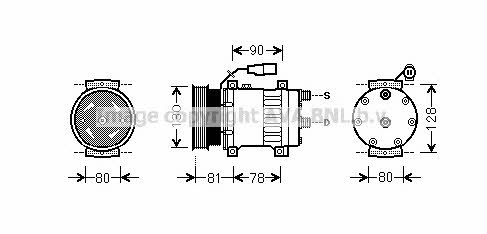 AVA AUK202 Compressor, air conditioning AUK202
