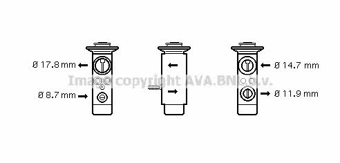 AVA BW1089 Air conditioner expansion valve BW1089